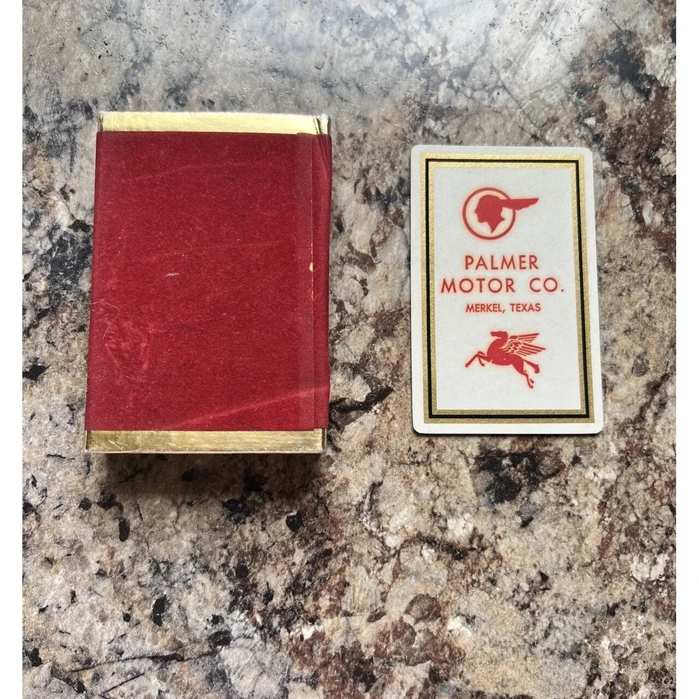 Vintage Duratone Plastic Coated Playing Cards‎ in red and gold box.